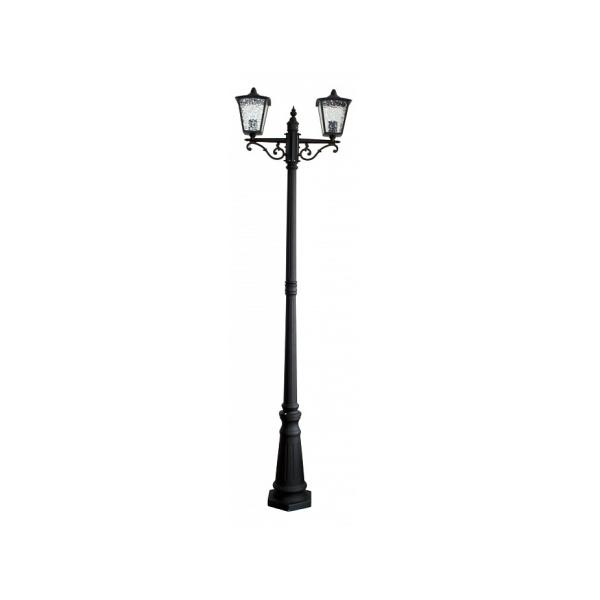 Twin Head Antique Cast Iron Lamp Post Powder Coated For House / Garden / Park