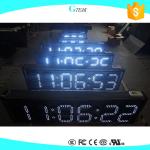 multi-color 6 digit 7 segment digital led clock display screen