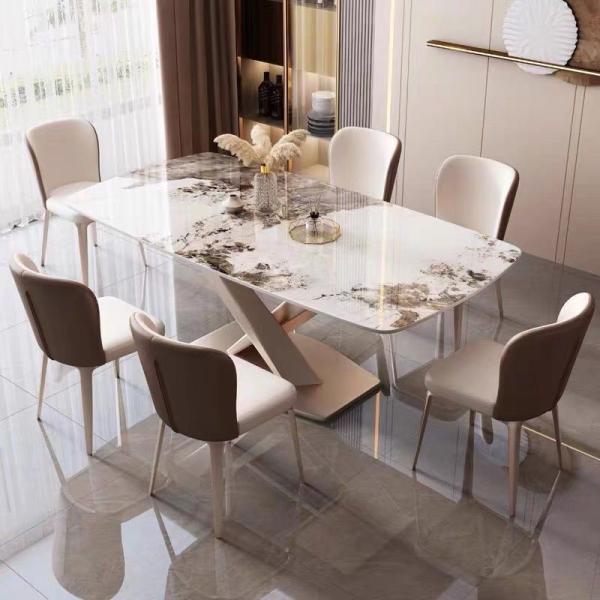 Quality Round Square Rectangle Dining Table Set 4 Chairs Luxury Dining Table Set for sale