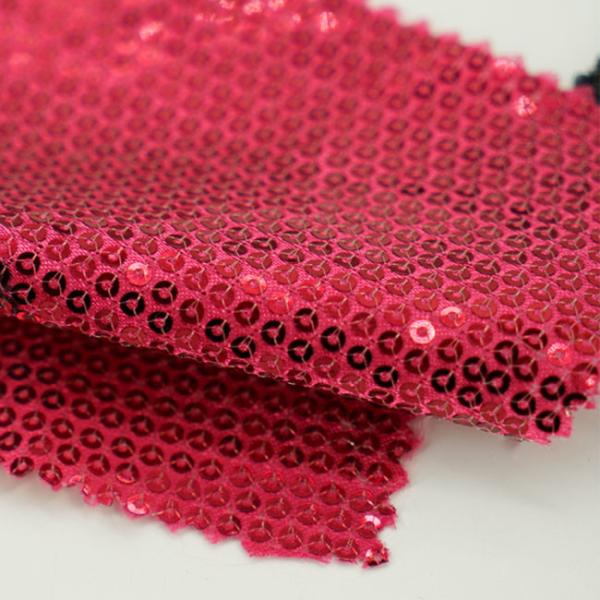 Custom Color Decorative 0.65mm Colorful Sequin Fabric Woven Technics