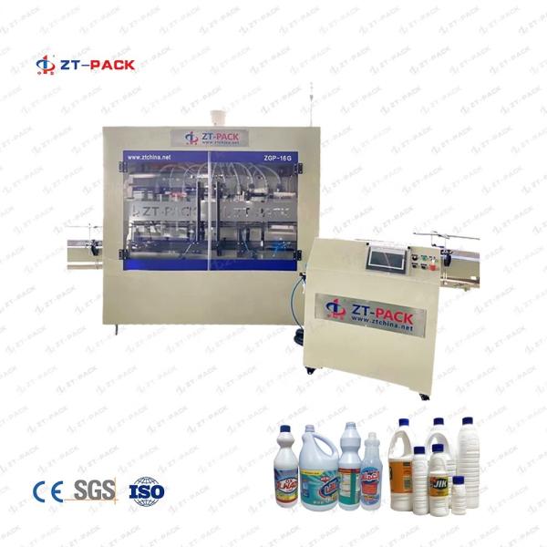 Quality 1500bph Toilet Cleaner Filling Machine 1.5kw 100ml Gravity Bottle Filler for sale