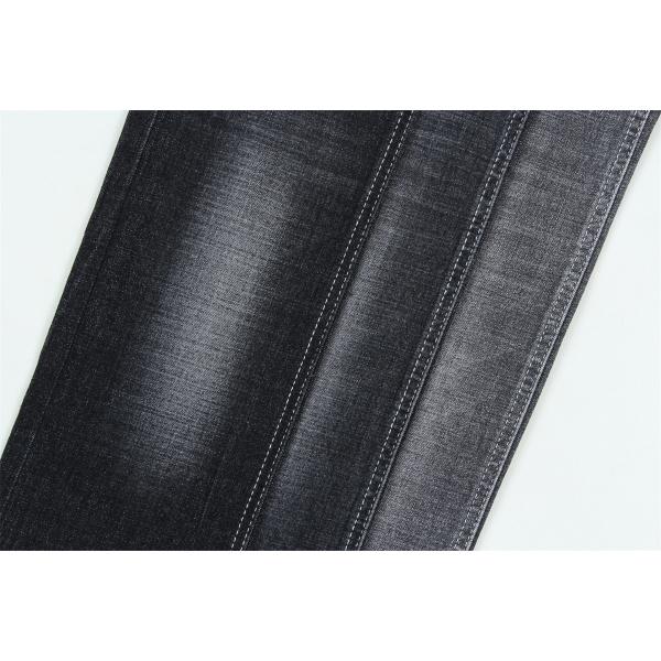 190 Cm Ring Slub Sulfur Black Stretch Denim Fabric For Men Jeans