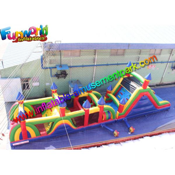 Gaint Inflatable Obstacle Course / Crazy Boot Camp Challenge For Outdoor Game