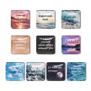 Personalized Diy Glass Magnetic Souvenir Set Multipurpose Durable 29*8.5mm