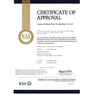 Hangzhou Paishun Rubber & Plastic Co., Ltd Certifications