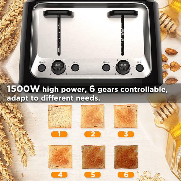Household Automatic Baking Breakfast Machine Toast Sandwich Grill 4 Slice Pancake Stainless Steel Electric