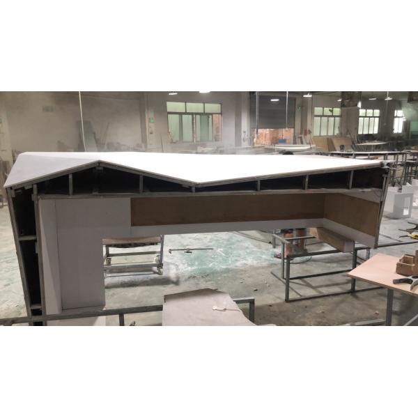 OEM Round Airport Reception Desk Solid Surface Reception Counter