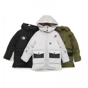China Bilemi Boys Solid Long Hooded Fashion Duck Down Jacket Baby Snowsuit Kids Winter Coat on sale