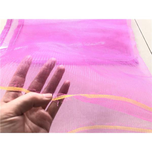 Fresh Garlic Packing Pp Fruit Pink Mesh Drawstring Bag Made of 100% PP/PE Material