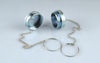Metal Dust Caps and Plugs for CB-KZE-BC Hydraulic Quick Couplings