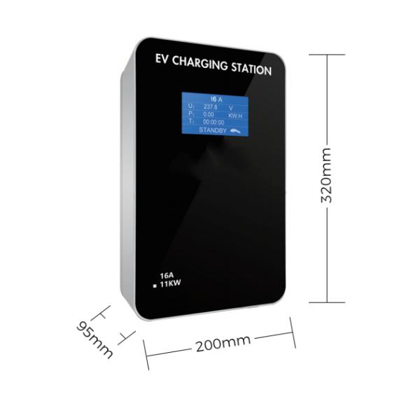 Home Wall Mounted AC Fast Charging EV 11kw Commercial With Galvanized steel Housing material