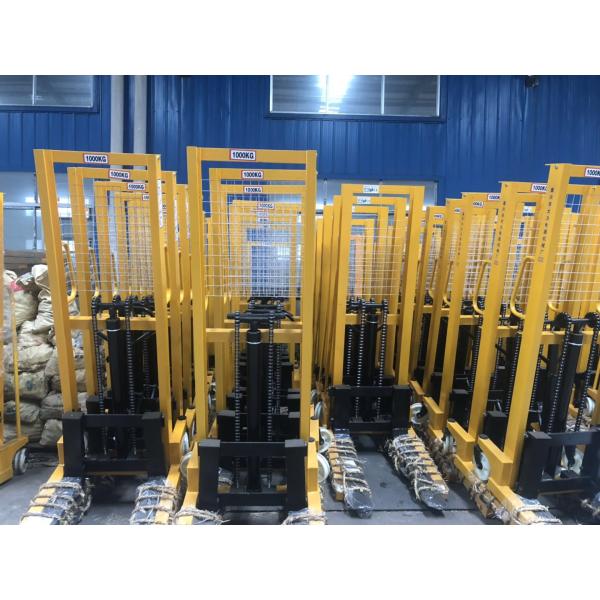 1.5t 3306lb Simple Operation High Efficiency Hydraulic Manual Platform Stacker