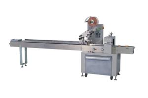 China 200bags/Min Horizontal Flow Pack Machine , 80mm Film Width 450kg Bread Wrapping Machine on sale