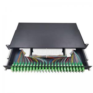 Wholesale LC/APC FTTH 1U 19 ODF 96 Port Patch Panel With Adapter from china suppliers