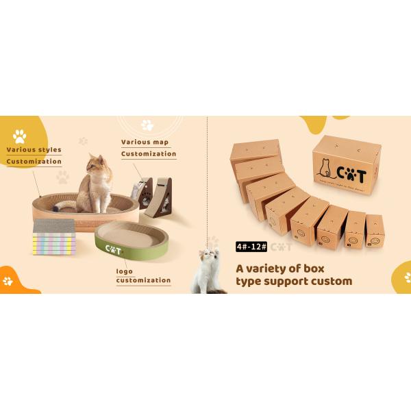 Cat Scratching Board Cat Couch Scratcher Cardboard, Durable Scratch Lounge Bed, Long Lasting Scartching Pads