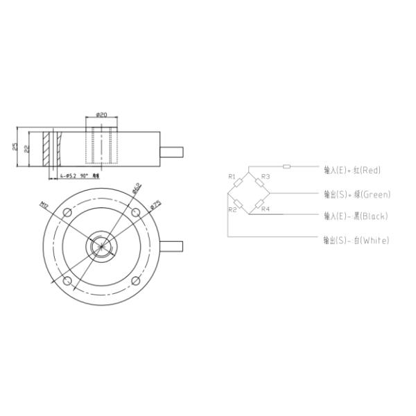 Aluminum Spoke Type Load Cell Low Profile Structure Strain Gauge Weighing Sensor