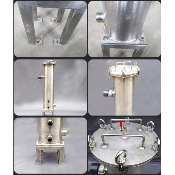 SUS304 SUS316 63mm Cartridge Precision Water Filter 1-100um