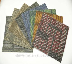 Wholesale Striped multi level loop fireproof Nylon carpet tiles for office from china suppliers