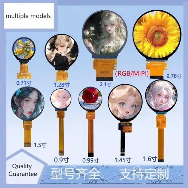 HDMI Round Touch Screen Display 2.8 Inch 480x480 40 PINS MIPI RGB Interface