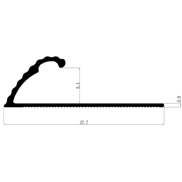 Shiny Coffee Carpet Transition Strip Aluminum Alloy 6063 Material With Nails