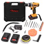 3/8" Cordless Brushless Power Tool Set 21V Electric Screwdriver For Tight Spaces