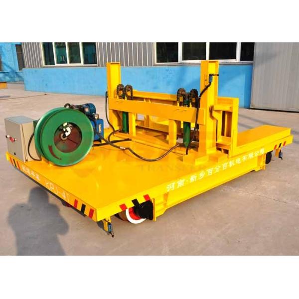 Electric Winch Industrial Trolley Cart , Towed Anti Explosion Rail Transfer Cart