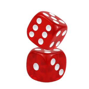 Wholesale Acrylic Material Transparent Colored Dice 18 / 20MM For Amusement Room from china suppliers