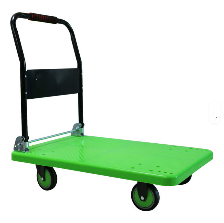 Heavy Duty 400kg Plastic Folding Platform Hand Trolley Cart Heavy Duty Durable Plastic Four Wheels Folding Pallet Tool Trolley Cart