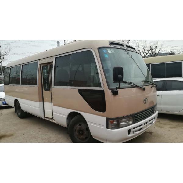 7.50R16 Tyre Second Hand Toyota Coaster Bus 30 Seater With 6 Engine Cylinder