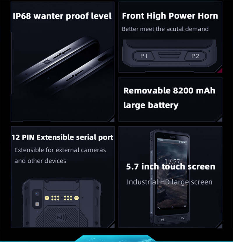 1D 2D Scan Explosion Proof Intercom / Explosion Proof Mobile Phone For Industrial Use 350g