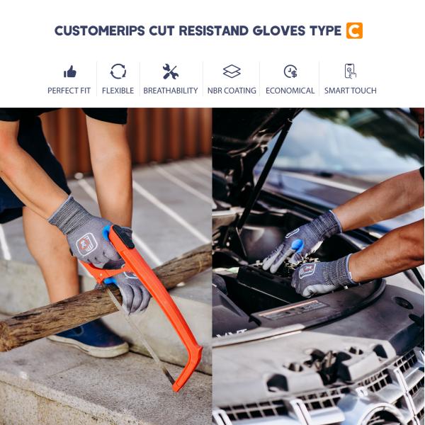 Anti Cut Working Safety Gloves 11in Nitrile Construction Working Gloves