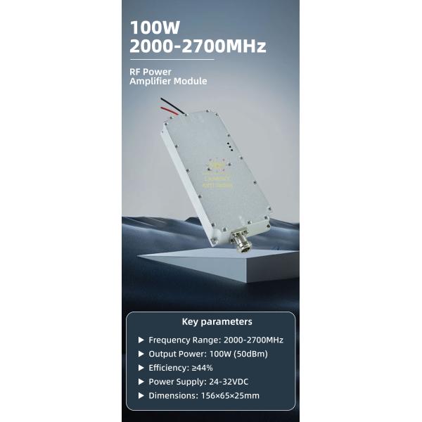 2000–2700MHz 100W GaN RF Module | High Power, Wideband, and Reliable Amplifier for Anti-Drone Systems and Wireless Security Applications