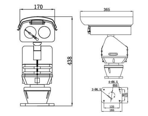 Network Thermal and optical PTZ camera