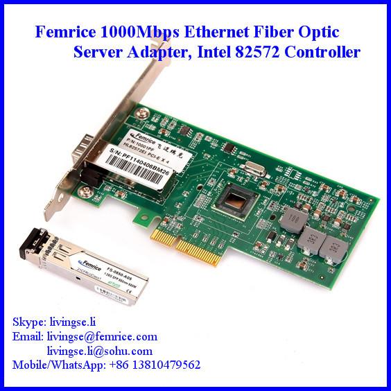 Quality 1000Mbps Server Ethernet Network Adapter SFP Slot*1 Network Card PCI Express Bus Interface Card  Femrice 10001PF for sale