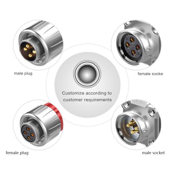 Cnlinko Waterproof Power Plug 20A 4 Pin Connector for Led Lighting