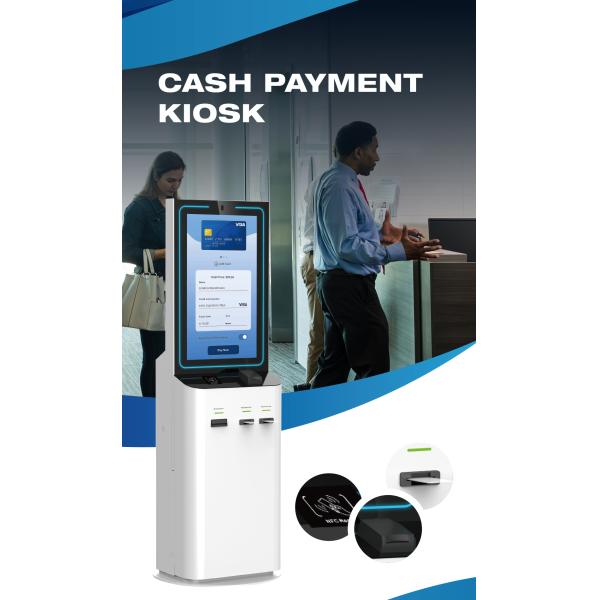 32 Inch Touch Screen Payment Kiosk With Cash Acceptor And Support Credit Card Reader 27