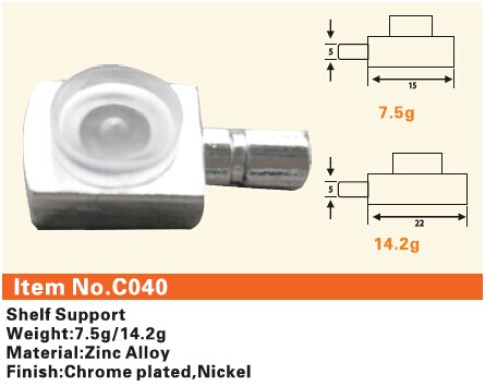 C040 Furniture connecting fittings:Shelf Support