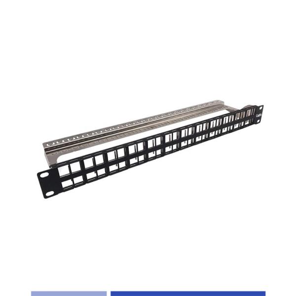 Quality 1U 48 Port Modular Patch Panel Shielded For Cat.6/Cat6A Jack for sale