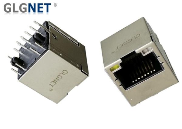 Quality Power Over Ethernet RJ45 Modular Jack 1000 BASE - T Magnetic Vertical Type for sale