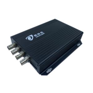 China 4 Port 1080P Video Over Ethernet Converter Coax Multimode Fiber Converter 12V on sale