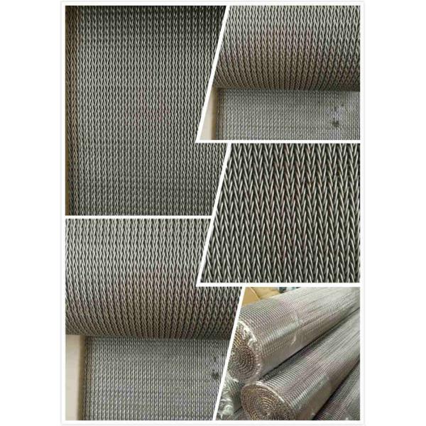 Herringbone Woven Wire Conveyor Belt , Balanced Weave Conveyor Belts Welded Edge