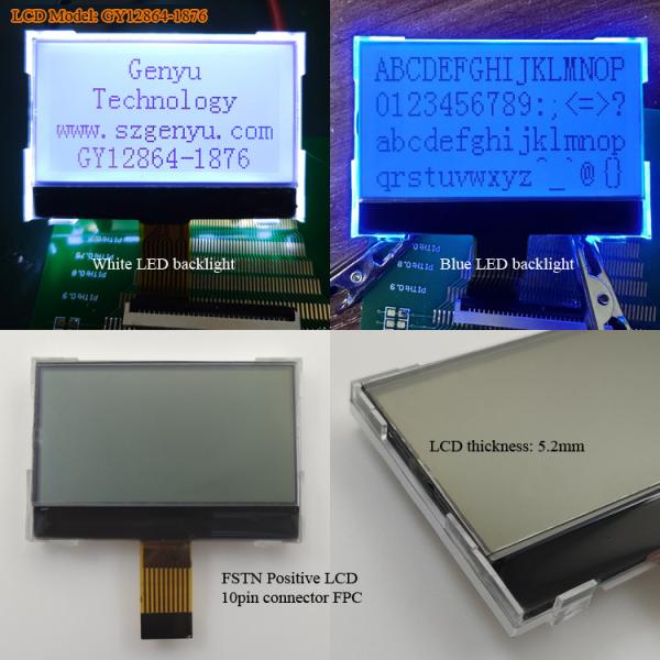 2.15 Inch 128x64 LCD Display COG Dot Matrix FSTN ST7567 10PIN Socket Type