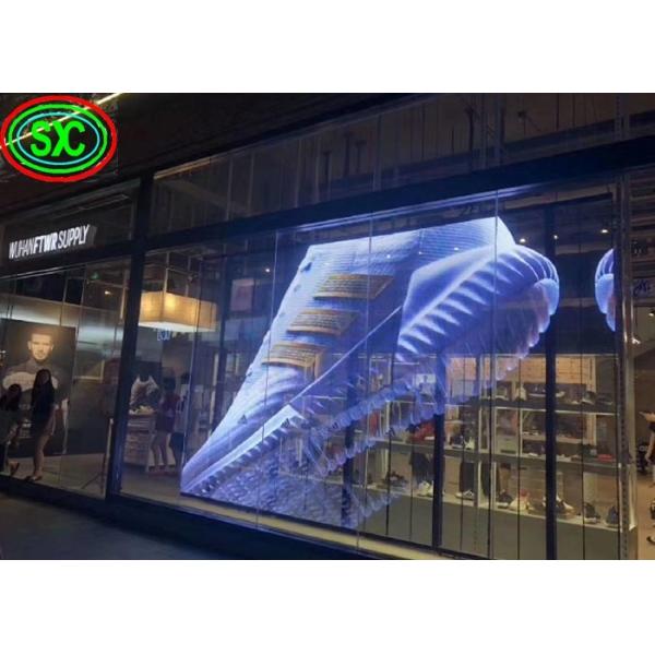 P3.91 Transparent LED Screen High Brightness Outdoor Window Glass LED Screen Display