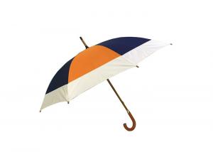 China Customized Wooden Hook Handle Umbrella , Long Stick Umbrella Wooden Curved Handle on sale
