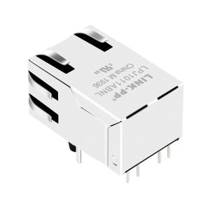 Wholesale 1x1 Tab-UP Pulse Jack RJ45 LED Connector AutoMDIX 100 Base TX from china suppliers