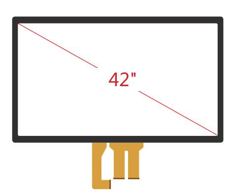 Quality G+FF 42" Multi Touch Projected Capacitive Touch Screen Display Panel With SHARP IC for sale