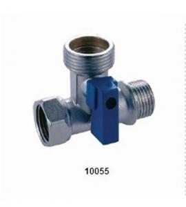 China ABS Handle Brass Three way Ball Valve 10055 and 10056 in 16Bar on sale