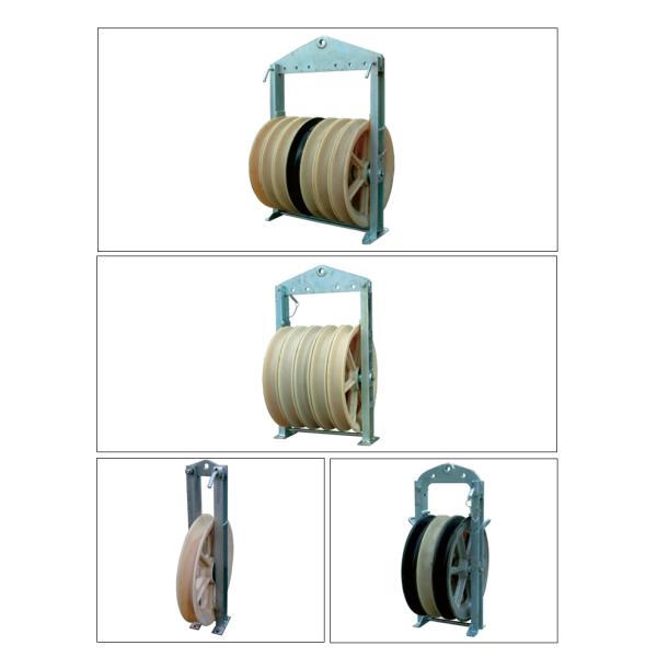 660mm Bundled Conductor Nylon Wheels Stringing Pulley