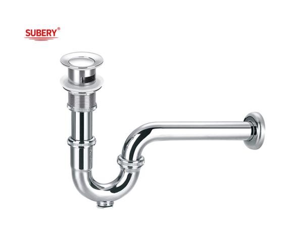 Quality Brass Bottle Trap Overflow Pop Up Wash Basin Drainer Chrome OEM for sale