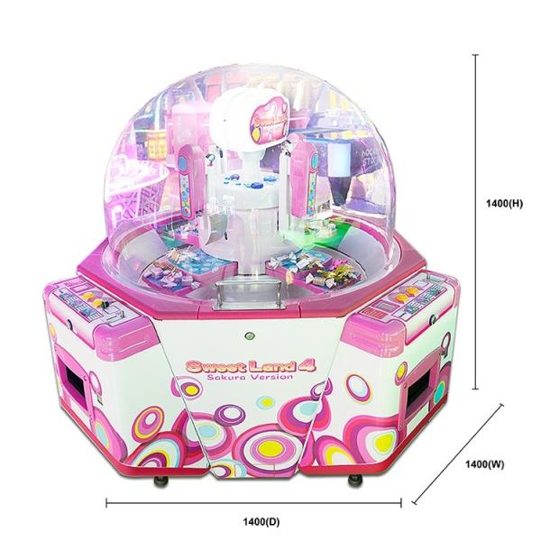 Gift Crane Toy Grabber Candy Claw Machine Four Players English Language